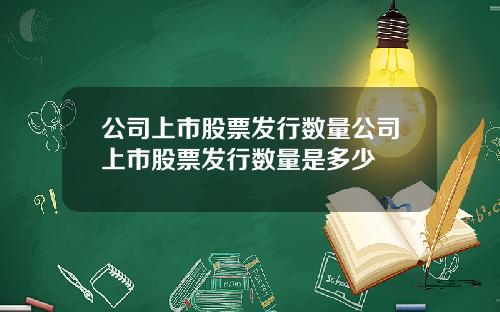 公司上市股票发行数量公司上市股票发行数量是多少