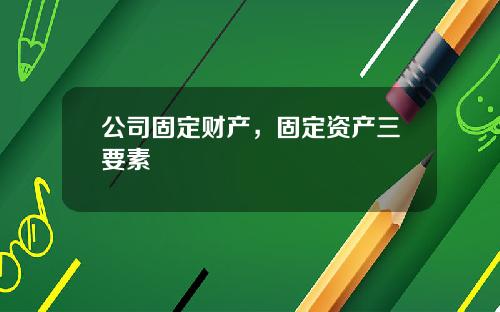 公司固定财产，固定资产三要素