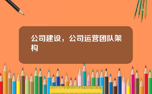 公司建设，公司运营团队架构