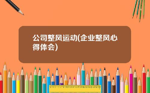公司整风运动(企业整风心得体会)