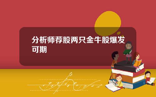 分析师荐股两只金牛股爆发可期
