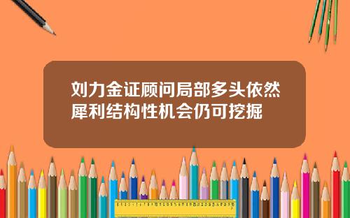 刘力金证顾问局部多头依然犀利结构性机会仍可挖掘