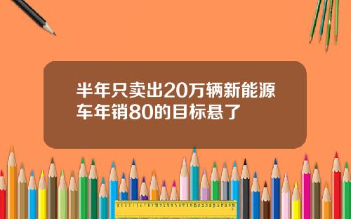 半年只卖出20万辆新能源车年销80的目标悬了