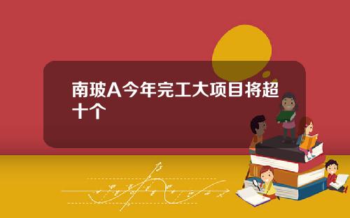 南玻A今年完工大项目将超十个