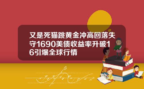 又是死猫跳黄金冲高回落失守1690美债收益率升破16引爆全球行情
