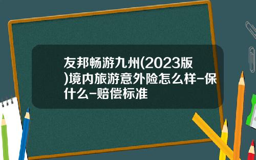 友邦畅游九州(2023版)境内旅游意外险怎么样-保什么-赔偿标准