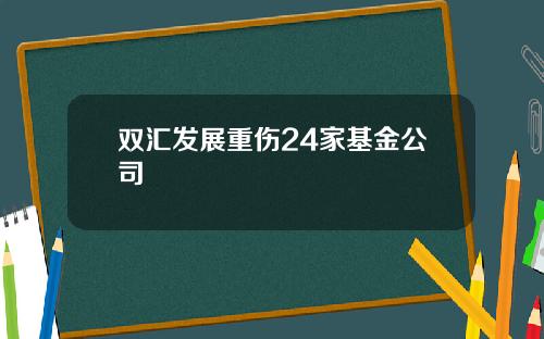 双汇发展重伤24家基金公司