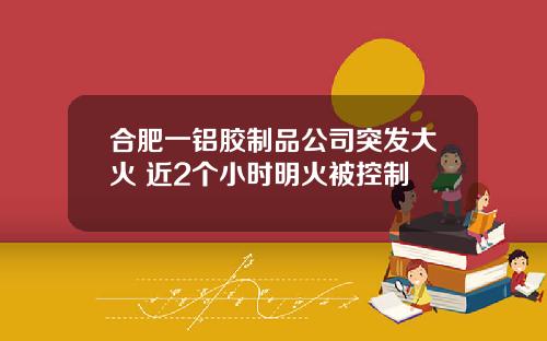 合肥一铝胶制品公司突发大火 近2个小时明火被控制