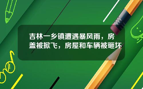 吉林一乡镇遭遇暴风雨，房盖被掀飞，房屋和车辆被砸坏