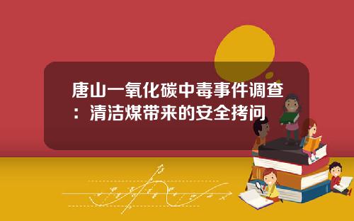 唐山一氧化碳中毒事件调查：清洁煤带来的安全拷问