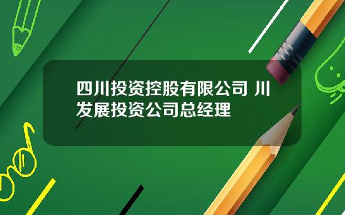 四川投资控股有限公司 川发展投资公司总经理