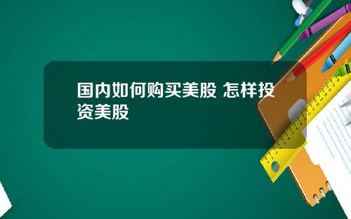国内如何购买美股 怎样投资美股