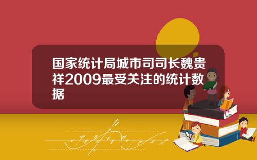 国家统计局城市司司长魏贵祥2009最受关注的统计数据