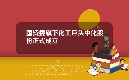 国资委旗下化工巨头中化股份正式成立
