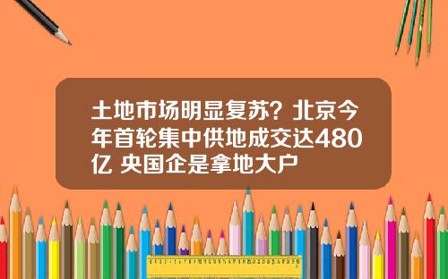 土地市场明显复苏？北京今年首轮集中供地成交达480亿 央国企是拿地大户