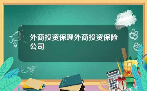 外商投资保理外商投资保险公司