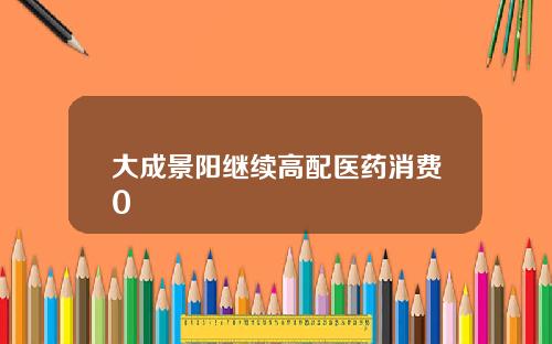 大成景阳继续高配医药消费0