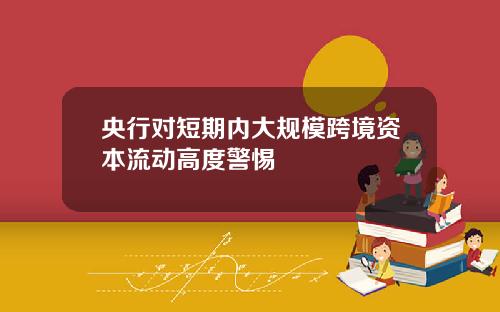 央行对短期内大规模跨境资本流动高度警惕