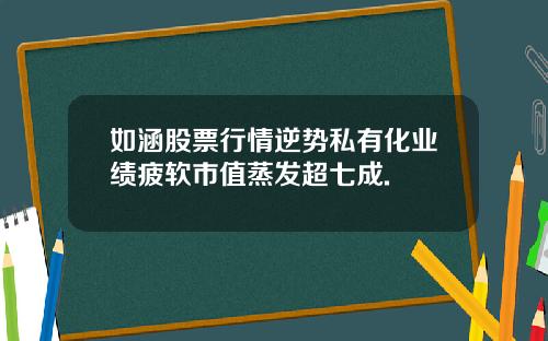 如涵股票行情逆势私有化业绩疲软市值蒸发超七成.