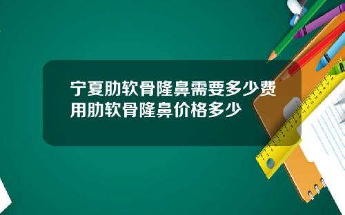 宁夏肋软骨隆鼻需要多少费用肋软骨隆鼻价格多少