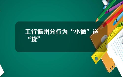 工行儋州分行为“小微”送“贷”