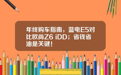 年终购车指南，蓝电E5对比欧尚Z6 iDD；省钱省油是关键！