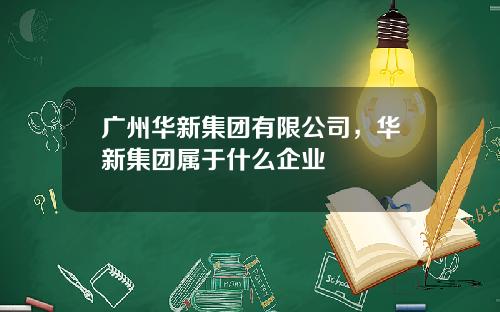 广州华新集团有限公司，华新集团属于什么企业