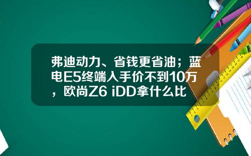 弗迪动力、省钱更省油；蓝电E5终端入手价不到10万，欧尚Z6 iDD拿什么比
