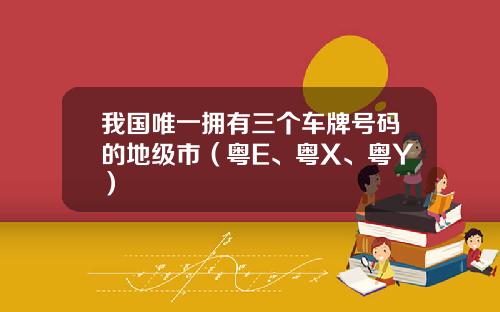 我国唯一拥有三个车牌号码的地级市（粤E、粤X、粤Y）