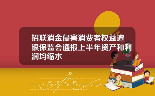 招联消金侵害消费者权益遭银保监会通报上半年资产和利润均缩水