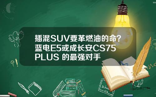 插混SUV要革燃油的命？蓝电E5或成长安CS75 PLUS 的最强对手