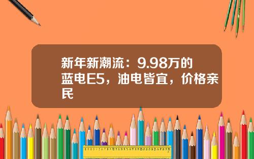 新年新潮流：9.98万的蓝电E5，油电皆宜，价格亲民