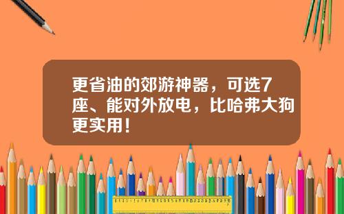 更省油的郊游神器，可选7座、能对外放电，比哈弗大狗更实用！