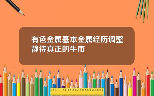 有色金属基本金属经历调整静待真正的牛市