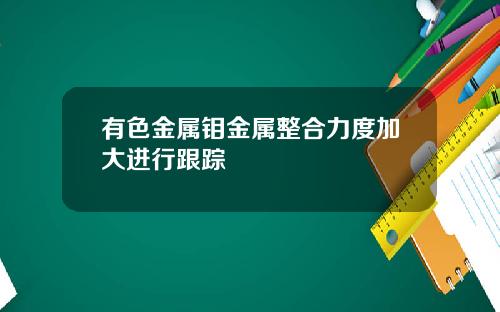 有色金属钼金属整合力度加大进行跟踪