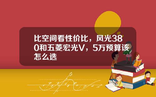 比空间看性价比，风光380和五菱宏光V，5万预算该怎么选