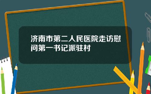 济南市第二人民医院走访慰问第一书记派驻村