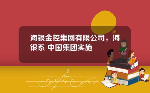 海银金控集团有限公司，海银系 中国集团实施