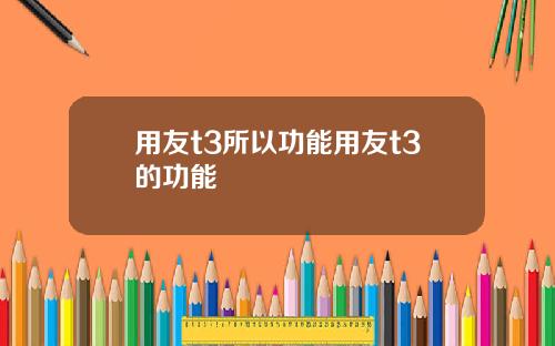 用友t3所以功能用友t3的功能