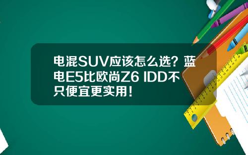 电混SUV应该怎么选？蓝电E5比欧尚Z6 IDD不只便宜更实用！