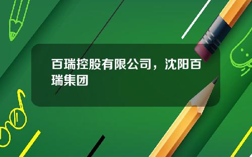 百瑞控股有限公司，沈阳百瑞集团