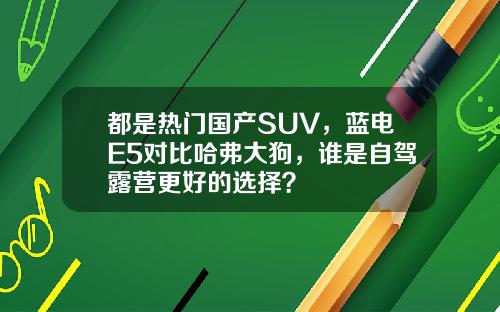 都是热门国产SUV，蓝电E5对比哈弗大狗，谁是自驾露营更好的选择？