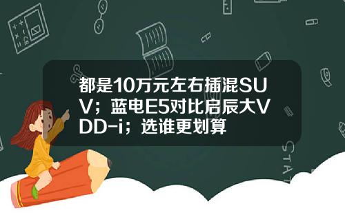 都是10万元左右插混SUV；蓝电E5对比启辰大V DD-i；选谁更划算