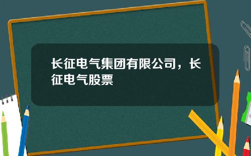 长征电气集团有限公司，长征电气股票