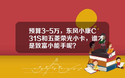 预算3-5万，东风小康C31S和五菱荣光小卡，谁才是致富小能手呢？