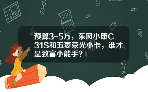 预算3-5万，东风小康C31S和五菱荣光小卡，谁才是致富小能手？