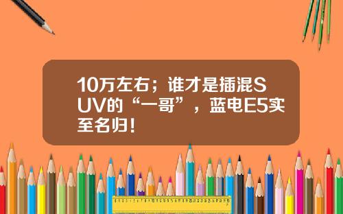 10万左右；谁才是插混SUV的“一哥”，蓝电E5实至名归！