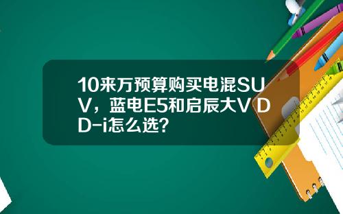 10来万预算购买电混SUV，蓝电E5和启辰大V DD-i怎么选？