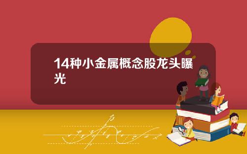 14种小金属概念股龙头曝光