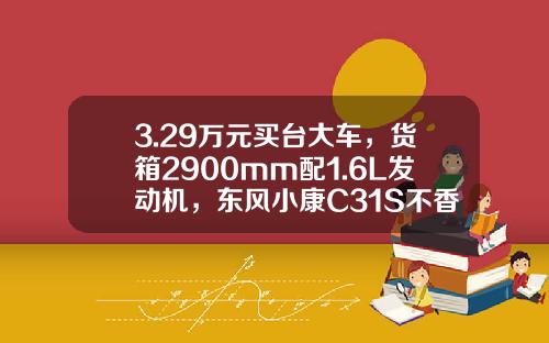 3.29万元买台大车，货箱2900mm配1.6L发动机，东风小康C31S不香吗